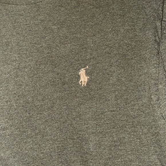 Polo Ralph Lauren Mens small long sleeve olive green with tan polo man small - Picture 7 of 11